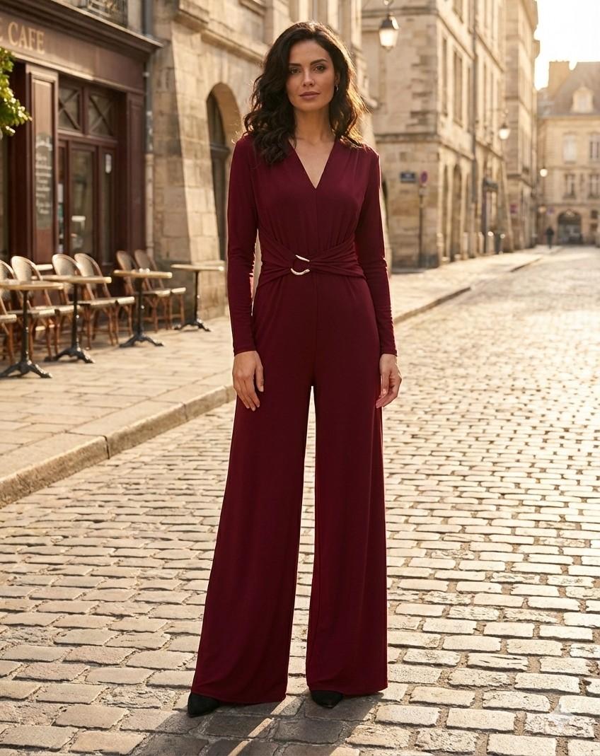 bordó női overál hosszú