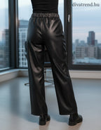 bő szárú nadrág műbőr hátulról