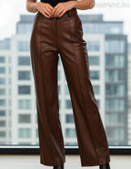 barna bő szárú nadrág műbőr