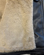 Softy női vastag bőr hatású átmeneti kabát hosszú ujjú kerek nyakú