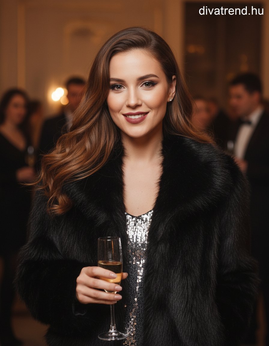 3DESY női vastag műszőrme egyéb kabát jellegű rövidebb hosszú ujjú V nyakú