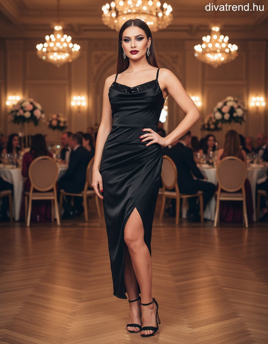 olasz női ruha ujjatlan alakhangsúlyozó kerek nyakú maxi