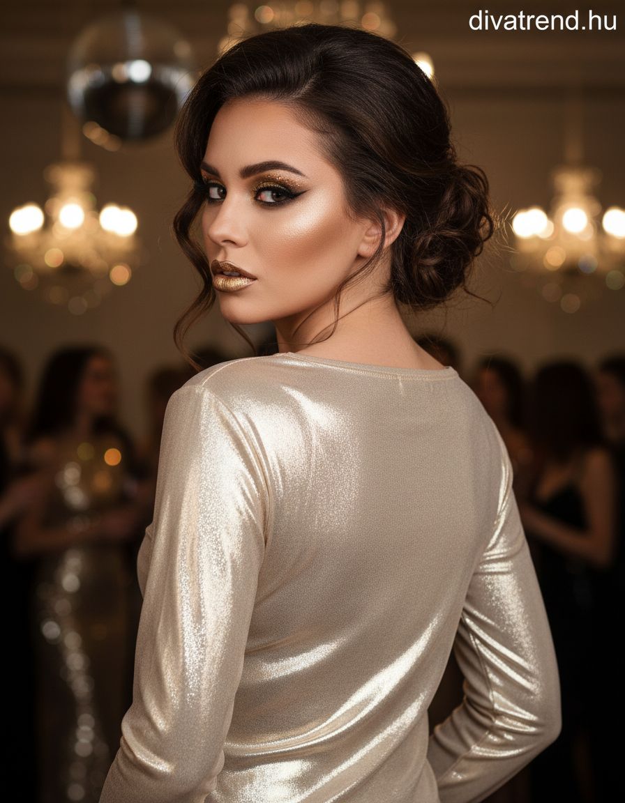 olasz női felső hosszú ujjú V nyakú