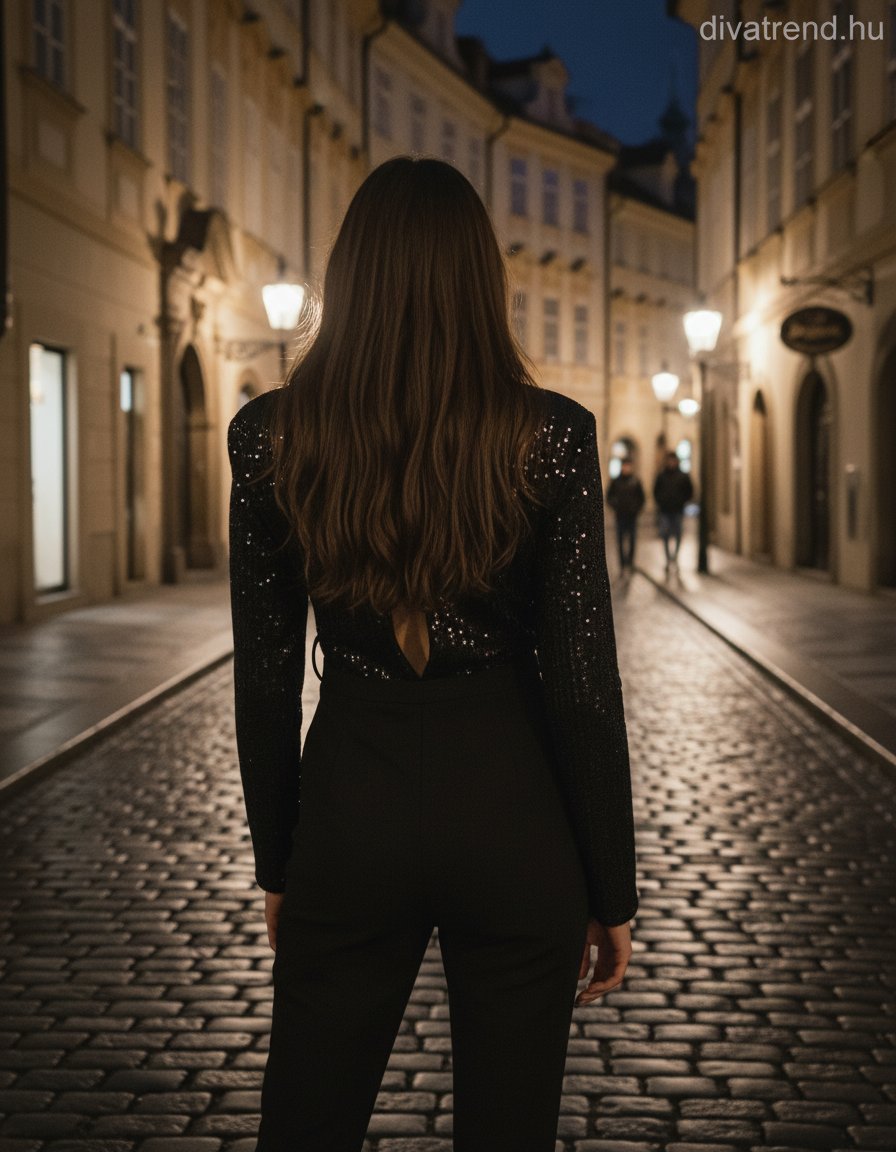 olasz női overál hosszú ujjú hosszú kerek nyakú