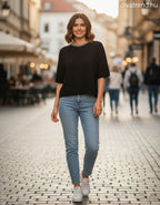 Zstudio női felső háromnegyedes ujjú kerek nyakú