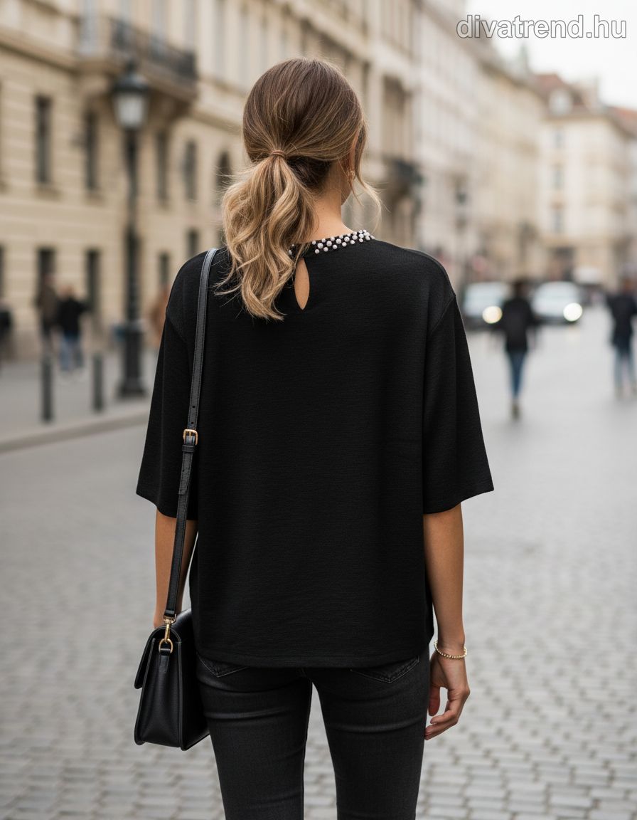 Zstudio női felső háromnegyedes ujjú kerek nyakú