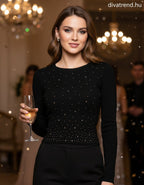 Zstudio női felső hosszú ujjú kerek nyakú