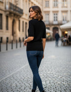 Zstudio női felső rövid ujjú magas nyakú