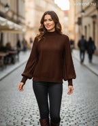 Zstudio női kötött felső hosszú ujjú magas nyakú