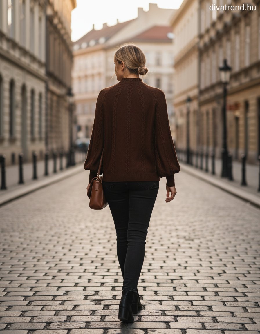 Zstudio női kötött felső hosszú ujjú magas nyakú