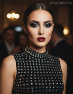 F&P női ruha ujjatlan alakhangsúlyozó magas nyakú térd