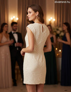 olasz női ruha ujjatlan kerek nyakú térd