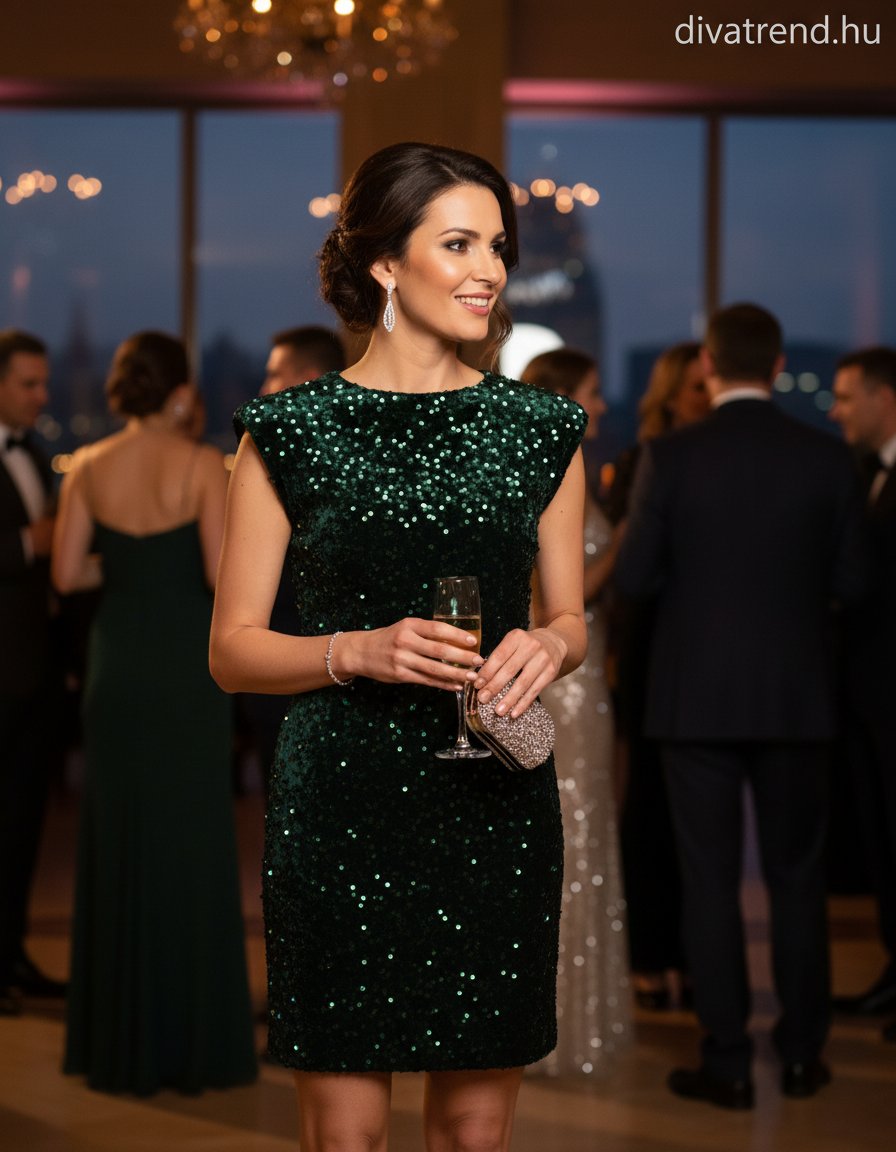 olasz női ruha ujjatlan kerek nyakú térd