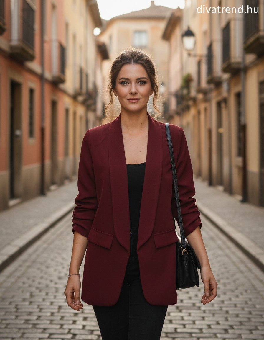 bordó sötét blézer