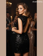 olasz női ruha ujjatlan kerek nyakú térd