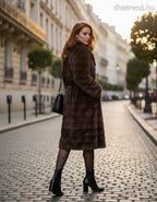 olasz női kabMellBlé hosszabb hosszú ujjú U nyakú