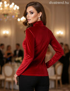 Kikiriki női felső hosszú ujjú alakhangsúlyozó magas nyakú