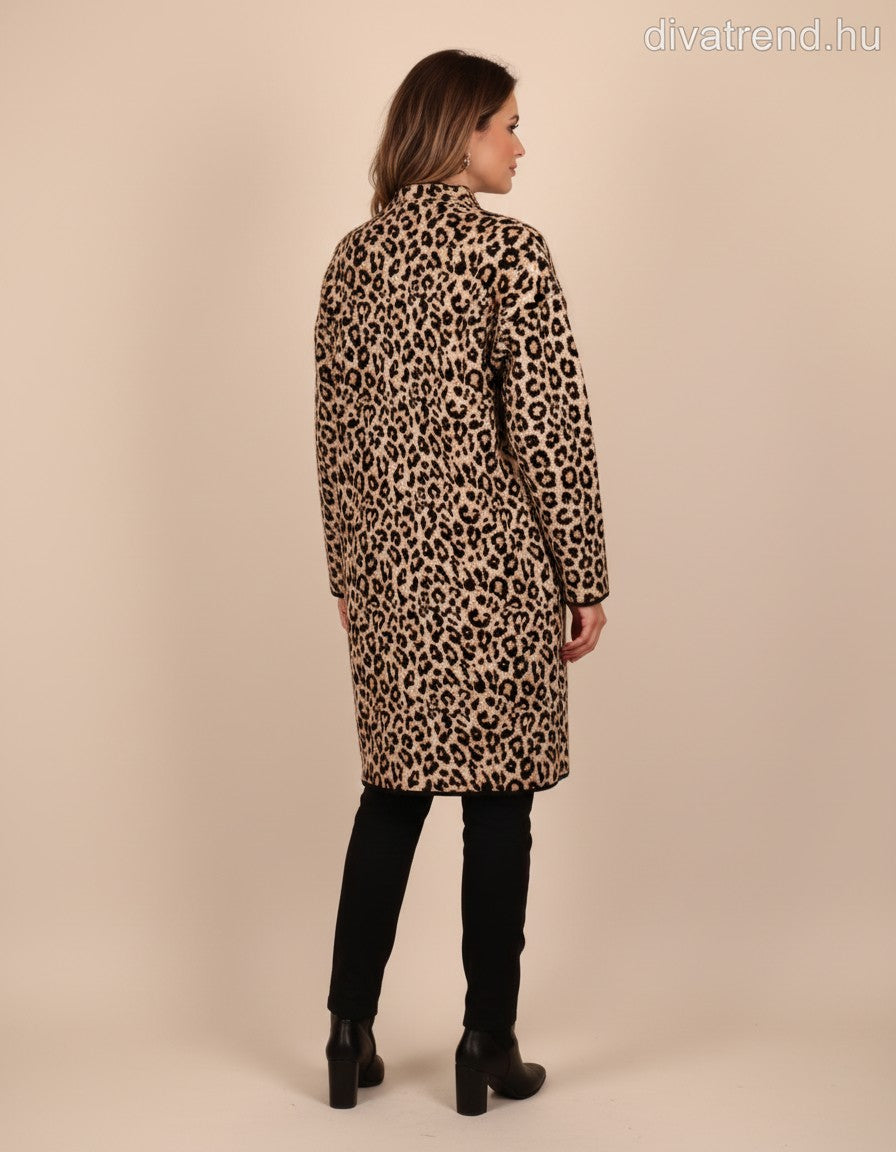 Lissimo női kötött ruha hosszú ujjú magas nyakú térd