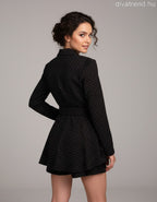 olasz női overál hosszú ujjú rövid V nyakú