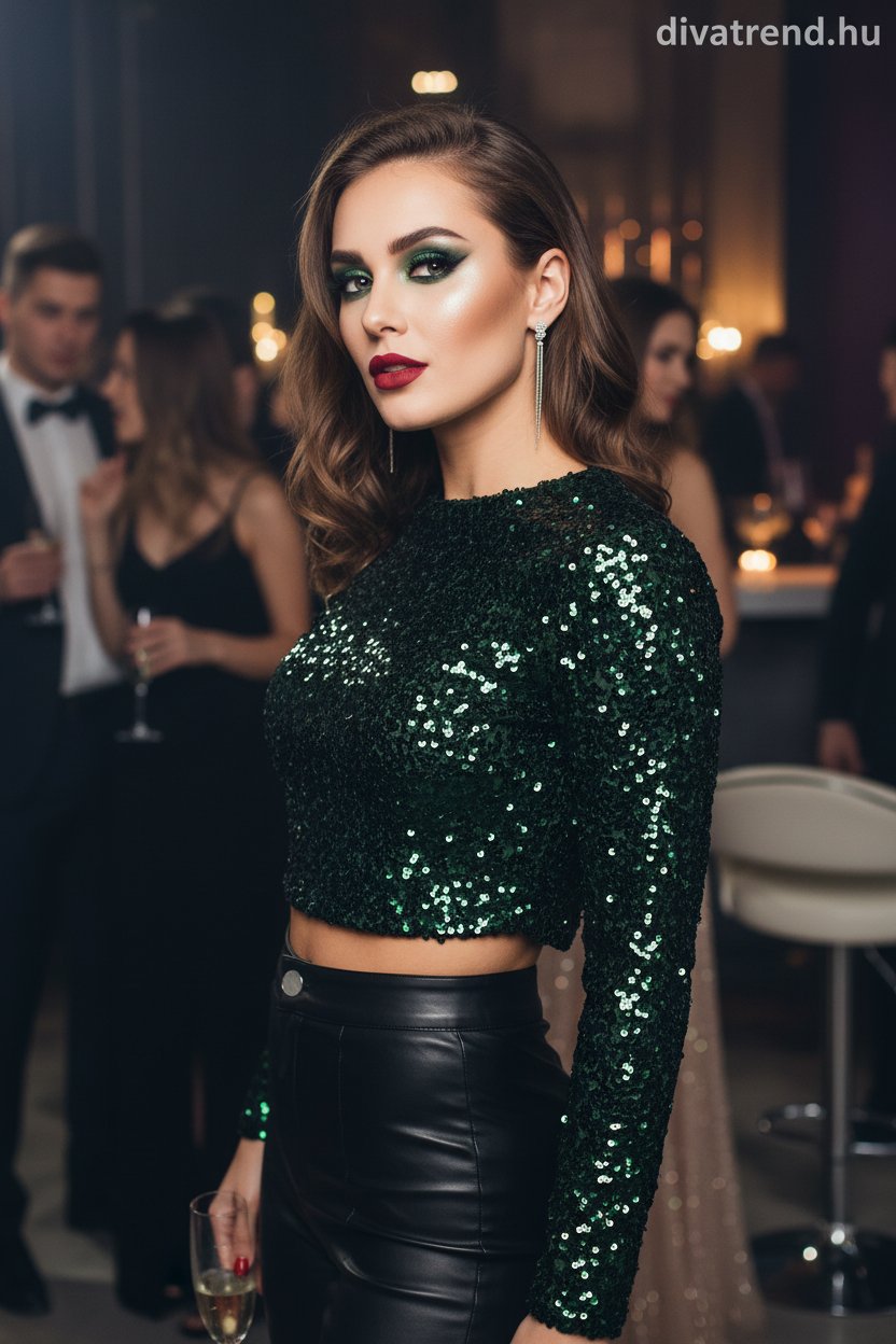 olasz női felső hosszú ujjú kerek nyakú