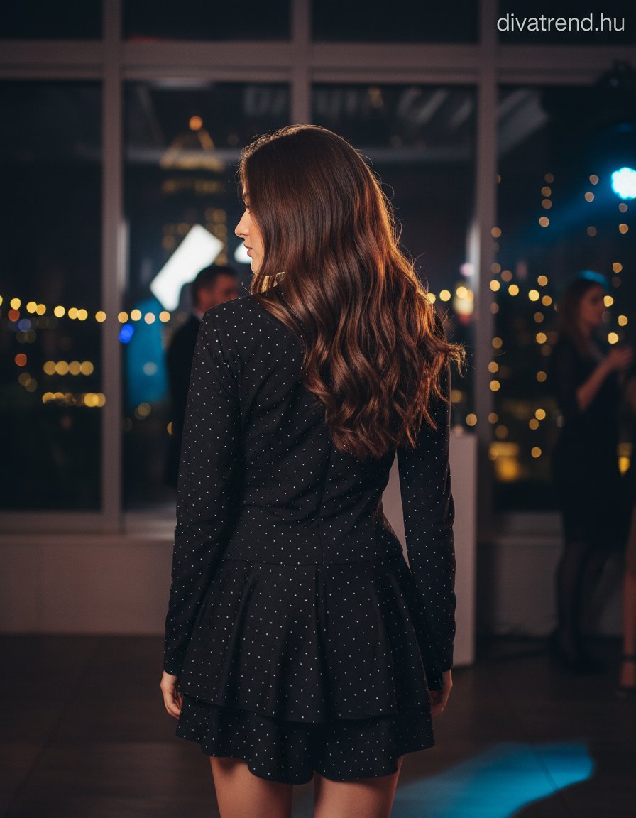 női overál ruha mini, köves hátulról