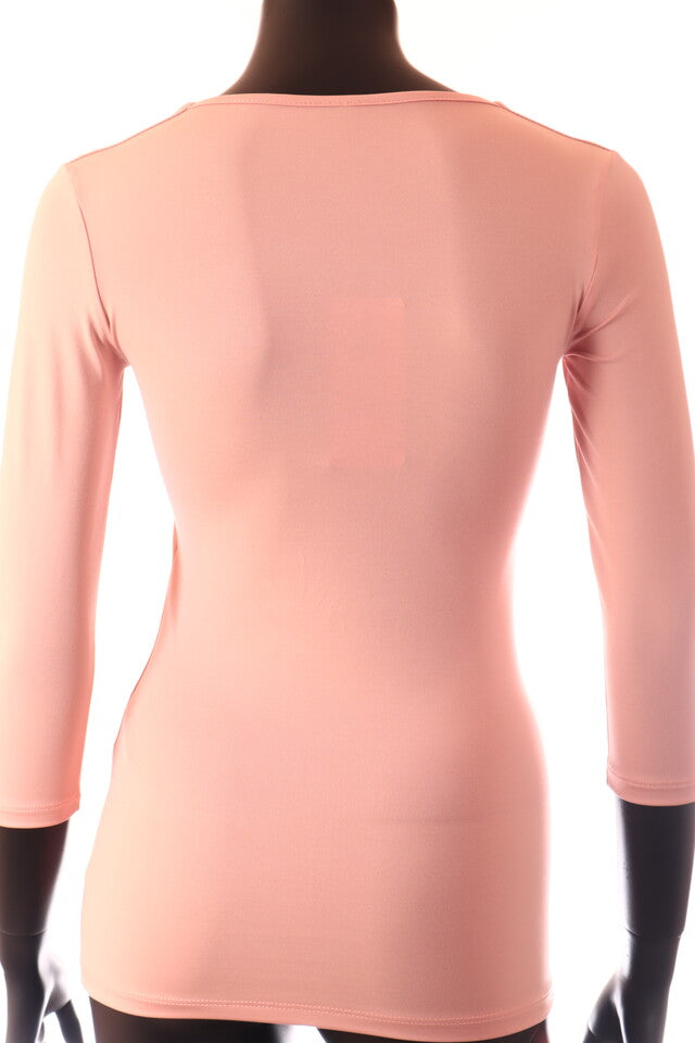 Kikiriki női felső 3/4 ujjú V-nyakú hátulról