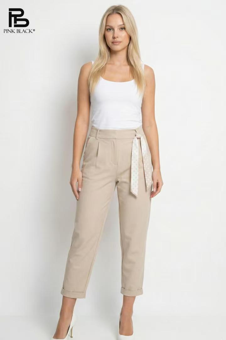 bézs világos elegáns női pamut chino nadrág