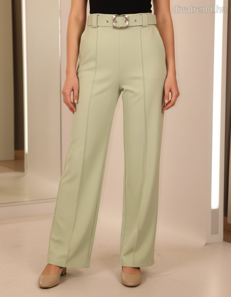 zöld világos bő szárú nadrág