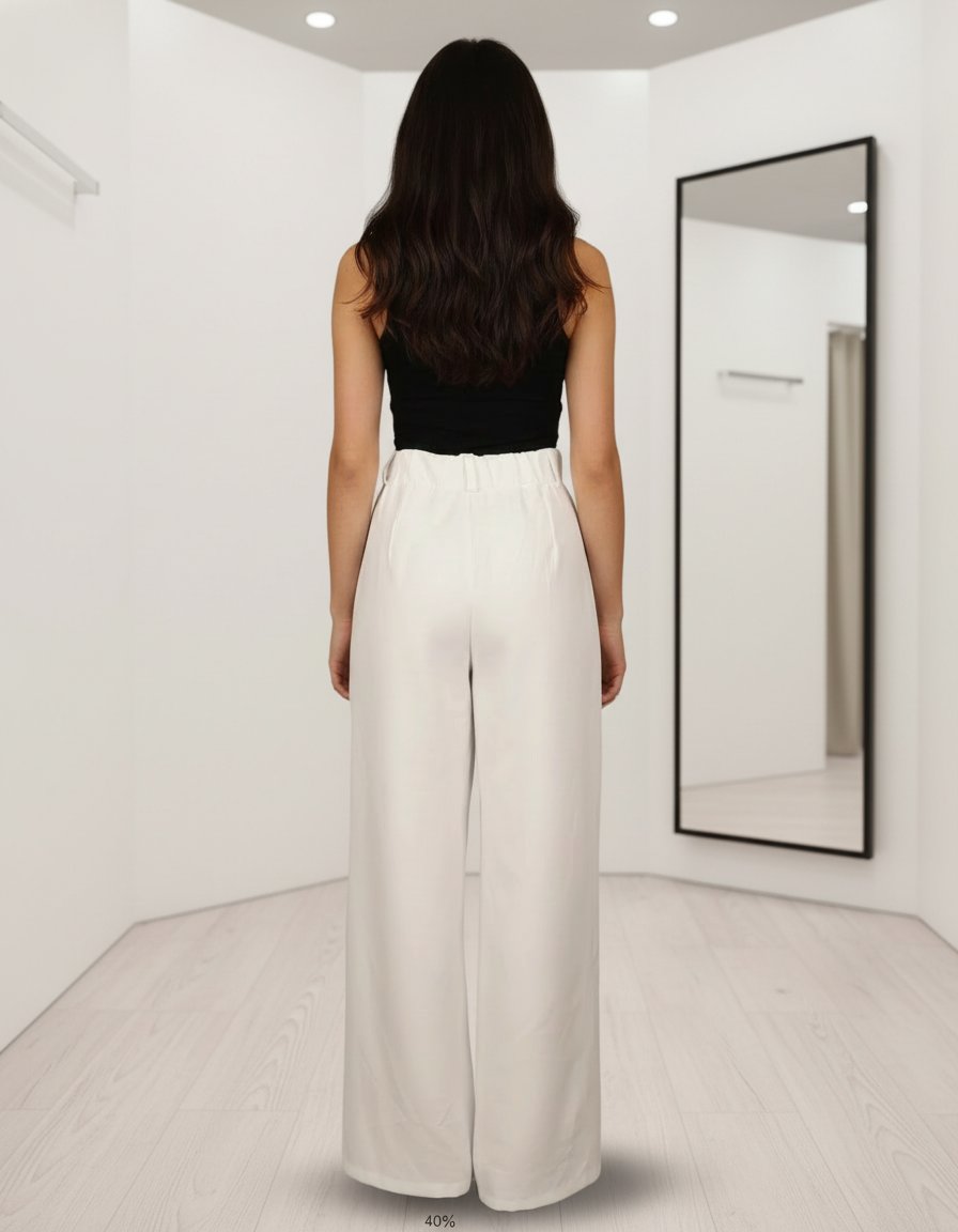 bő szárú nadrág hátulról