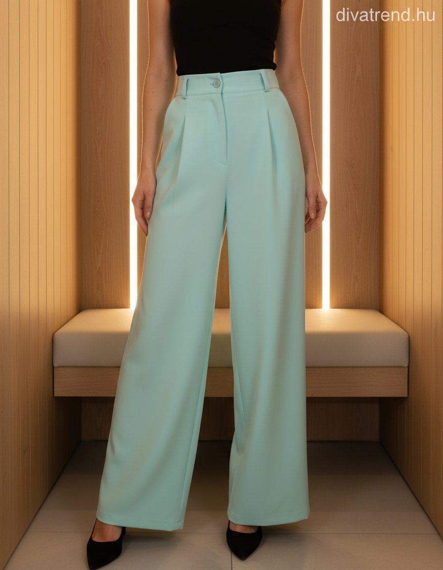 zöld világos bő szárú nadrág