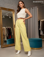 sárga bő szárú nadrág