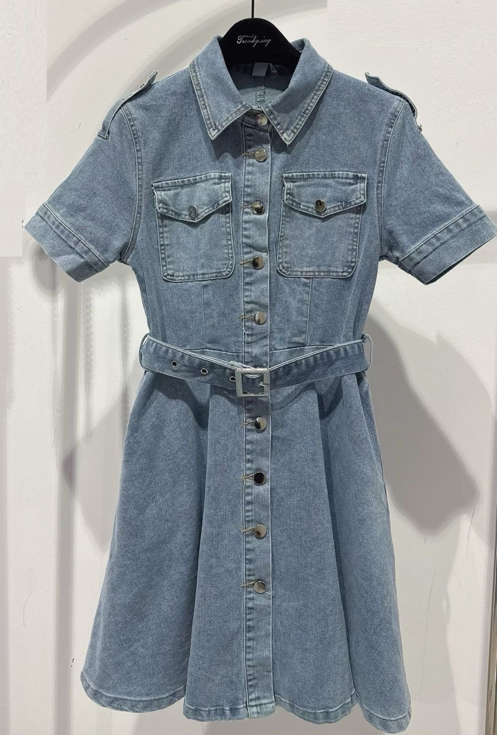 kék mini farmer ruha