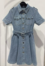 kék mini farmer ruha