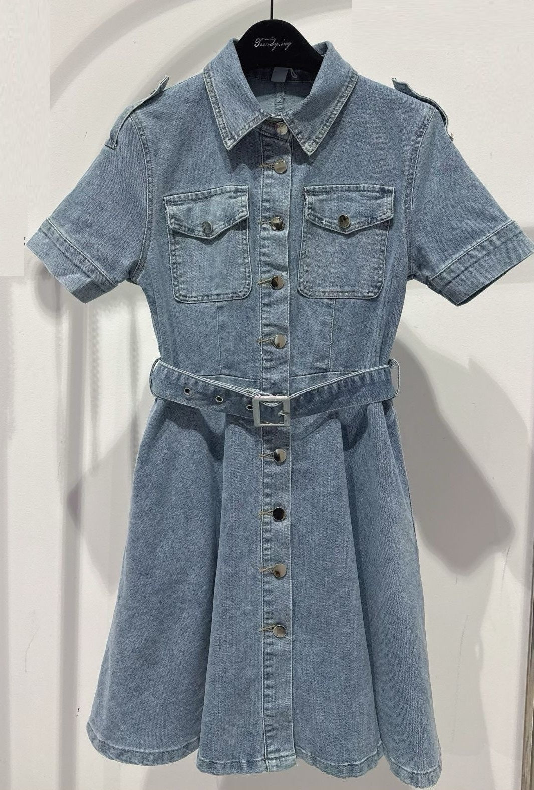 kék mini farmer ruha