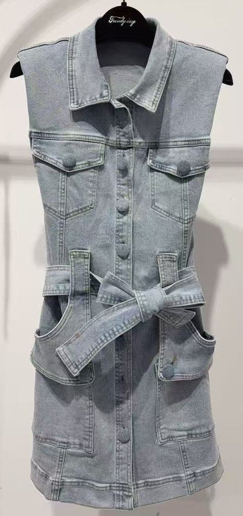 kék mini farmer ruha