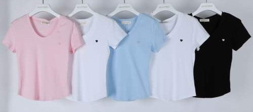 női pamut póló színvariánsok