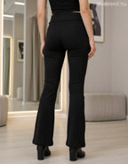 női szabadidő nadrág bő szárú viszkóz hátulról