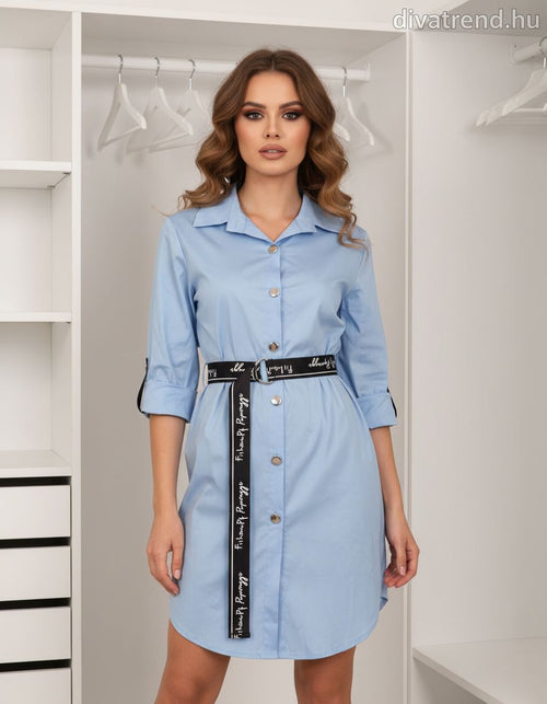 kék pamut mini ingruha