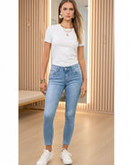 kék skinny farmer pushup