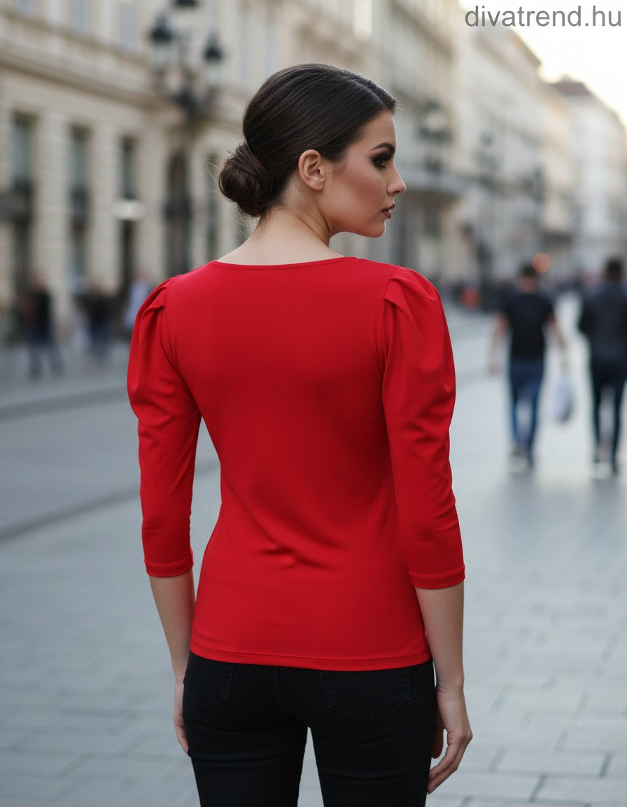 Kikiriki női felső puffos vállú hátulról