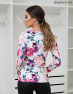 női felső virágmintás hátulról