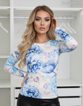 kékkirály női felső virágmintás