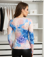 női felső virágmintás hátulról