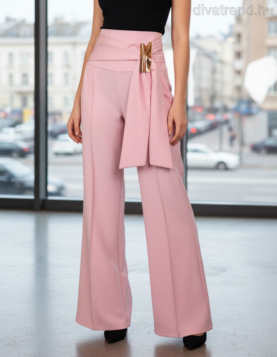 pink bő szárú nadrág