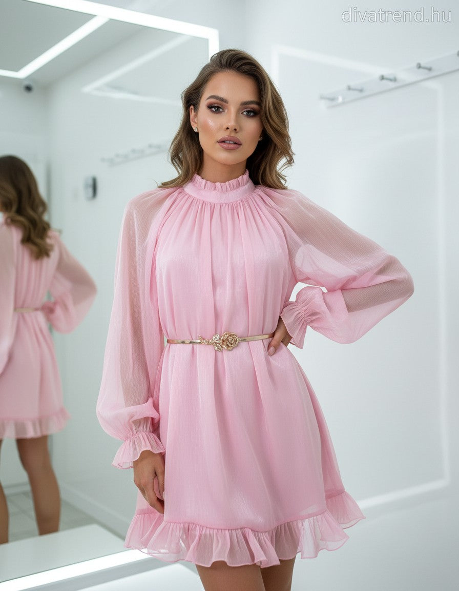 pinklight fodros sifon miniruha