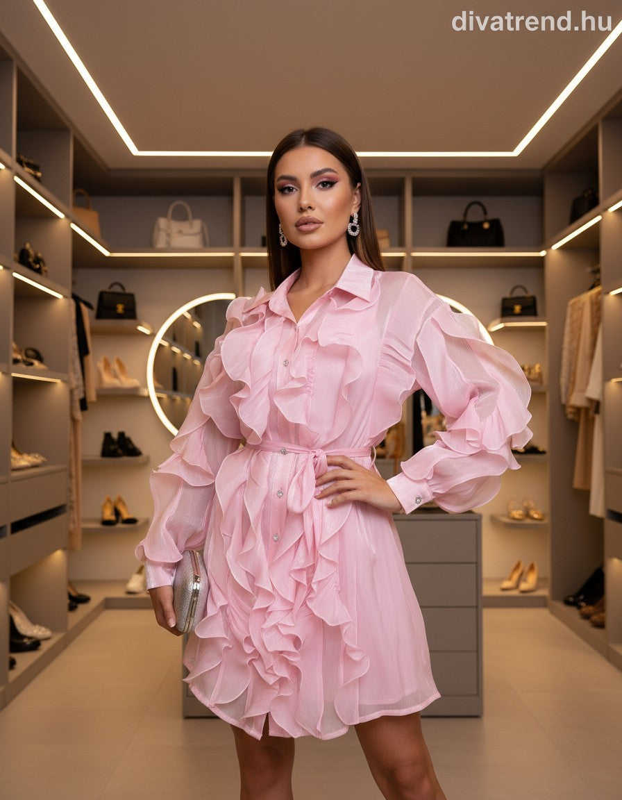 pinklight fodros sifon miniruha