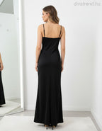 csipke fűzős maxi ruha hátulról