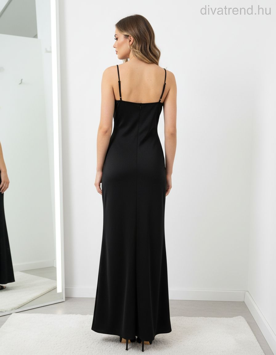 csipke fűzős maxi ruha hátulról