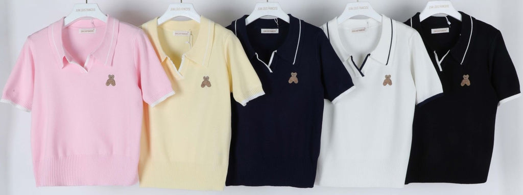 női kötött póló Teddy Bear hátulról