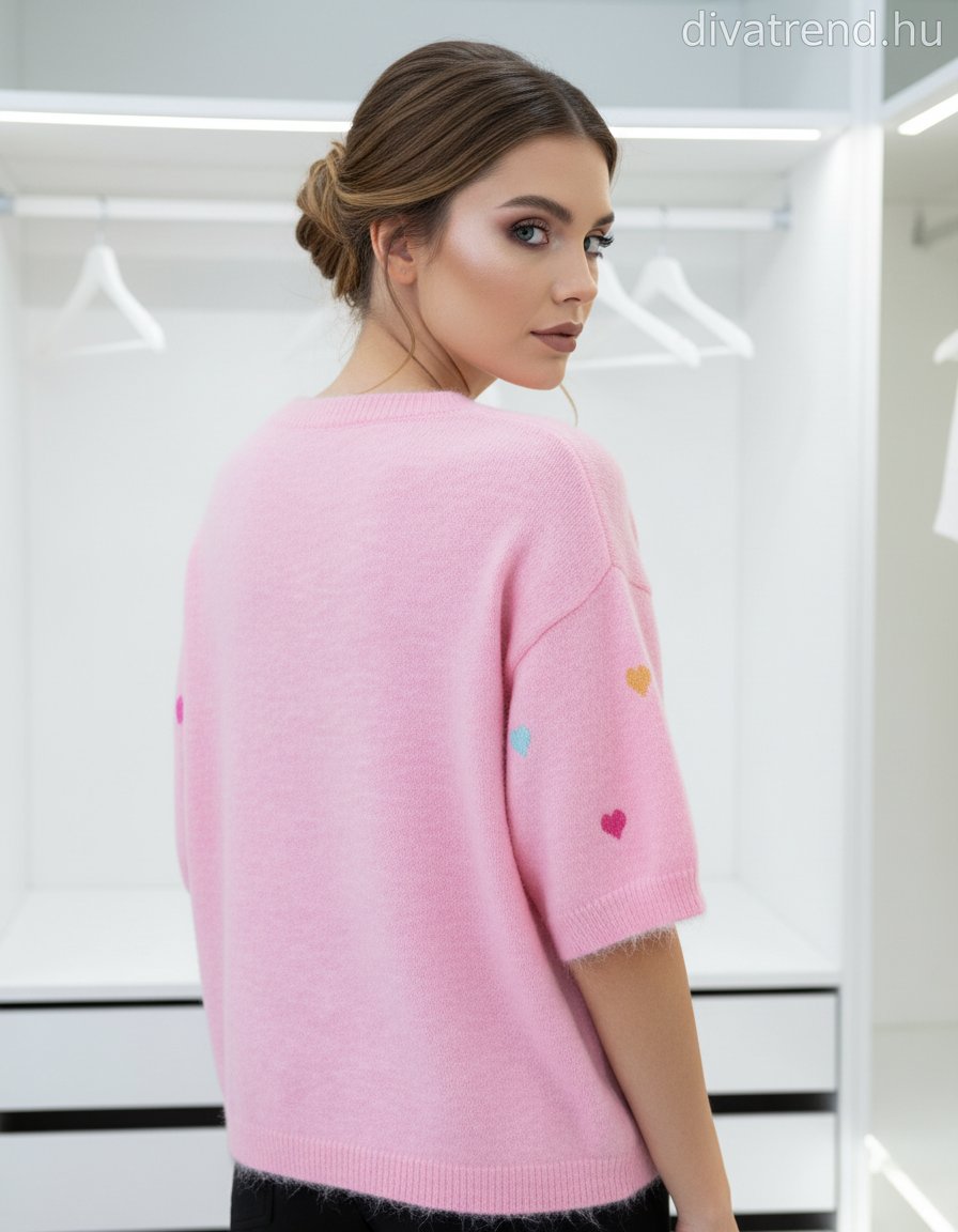 női kardigán 3/4 ujjú, mintás hátulról